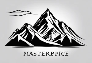 Mountain range silhouette chic tattoo idea