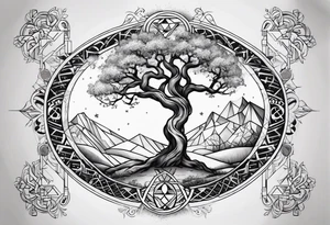 Tree of life Sagittarius tattoo idea