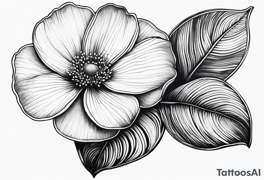 Violet flower made with fingerprint tattoo idea