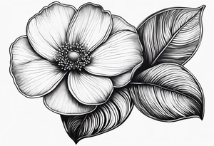 Violet flower made with fingerprint tattoo idea