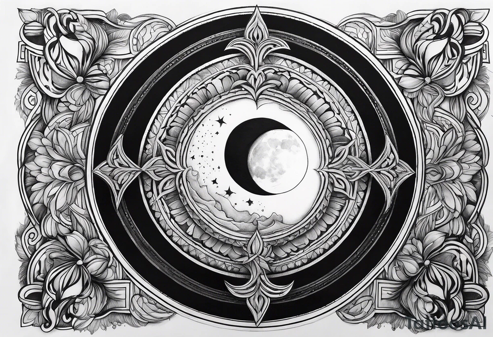 sacred moon tattoo idea