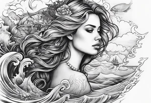 ocean tattoo idea