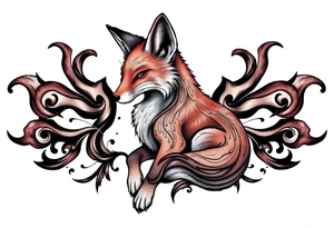 adult fox tattoo idea