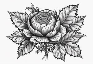 Scottish thistle, 4 leaf clover, Tudor rose tattoo idea