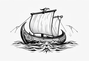 small minimalist viking tattoo idea