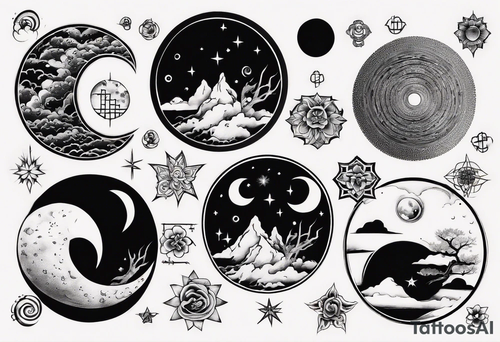 the moon tattoo idea