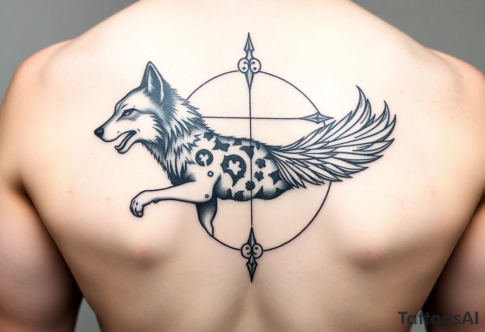 Bradley Wolf Sagittarius 23 tattoo idea