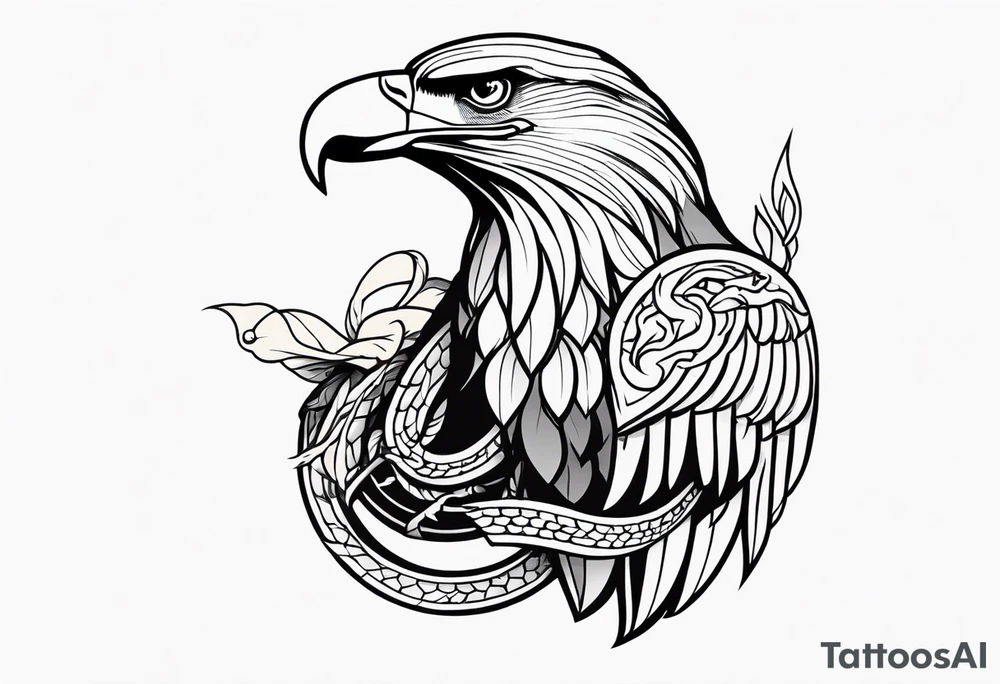 eagle carrying a snake tattoo idea