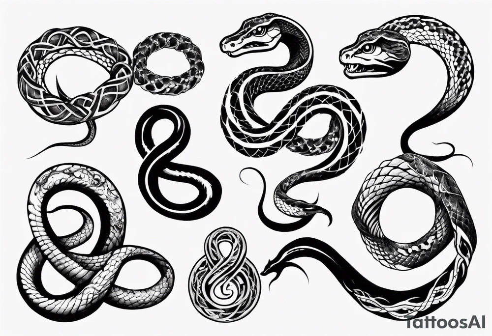 infinity snake tattoo idea
