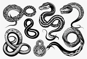 infinity snake tattoo idea