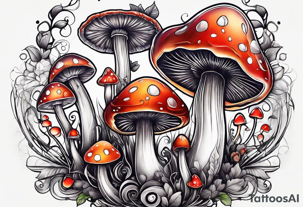 "Graceful Mushrooms" tattoo idea