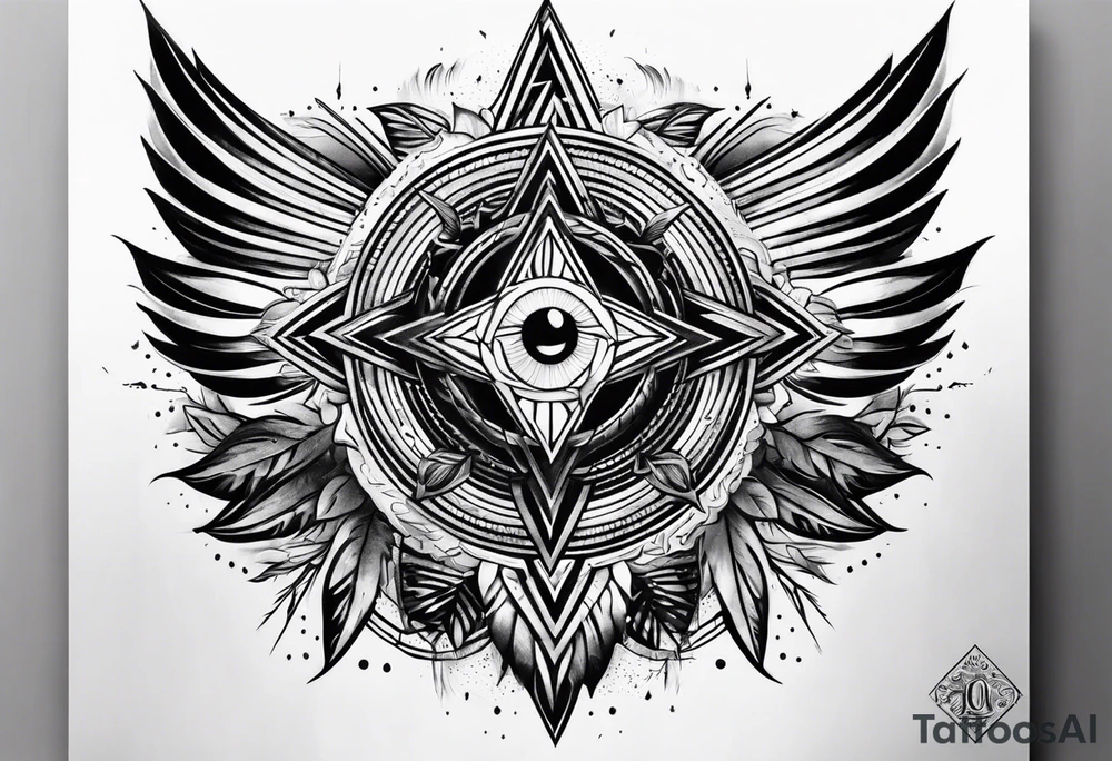 prism dispersing light into spiritual rays tattoo idea