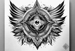 prism dispersing light into spiritual rays tattoo idea