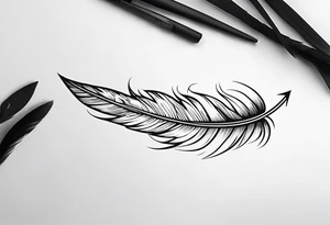 arrow, feather tattoo idea