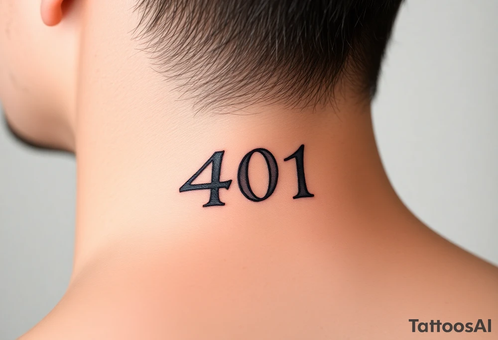 401 writen in hindi number tattoo idea
