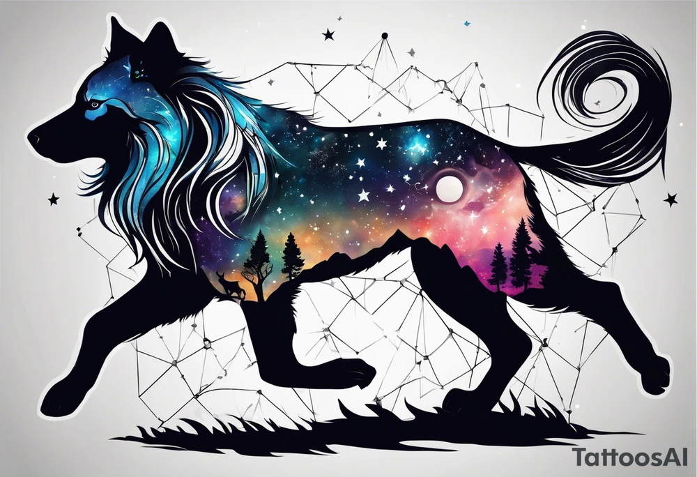 Constellation, animal tattoo idea