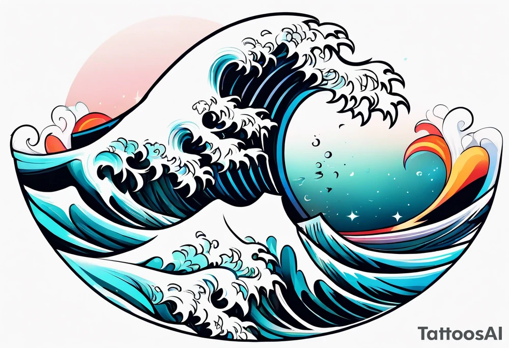 waves tattoo idea
