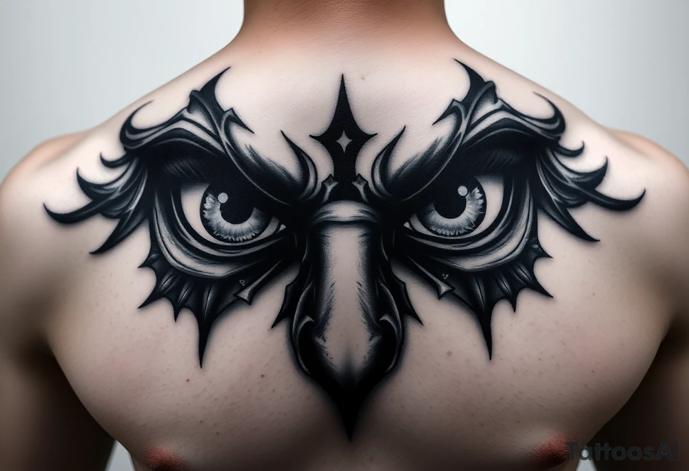 Eyes big and small on my chest for a man terrorizing with his eyes tattoo idea