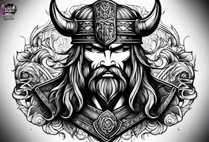 Scottish highland warrior sleeve tattoo idea