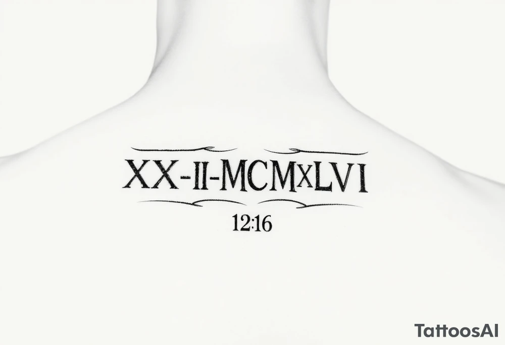XXX_IX_MCMXLVII date on arm tattoo idea