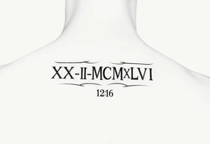 XXX_IX_MCMXLVII date on arm tattoo idea