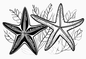Two Starfish 
olive branch tattoo idea