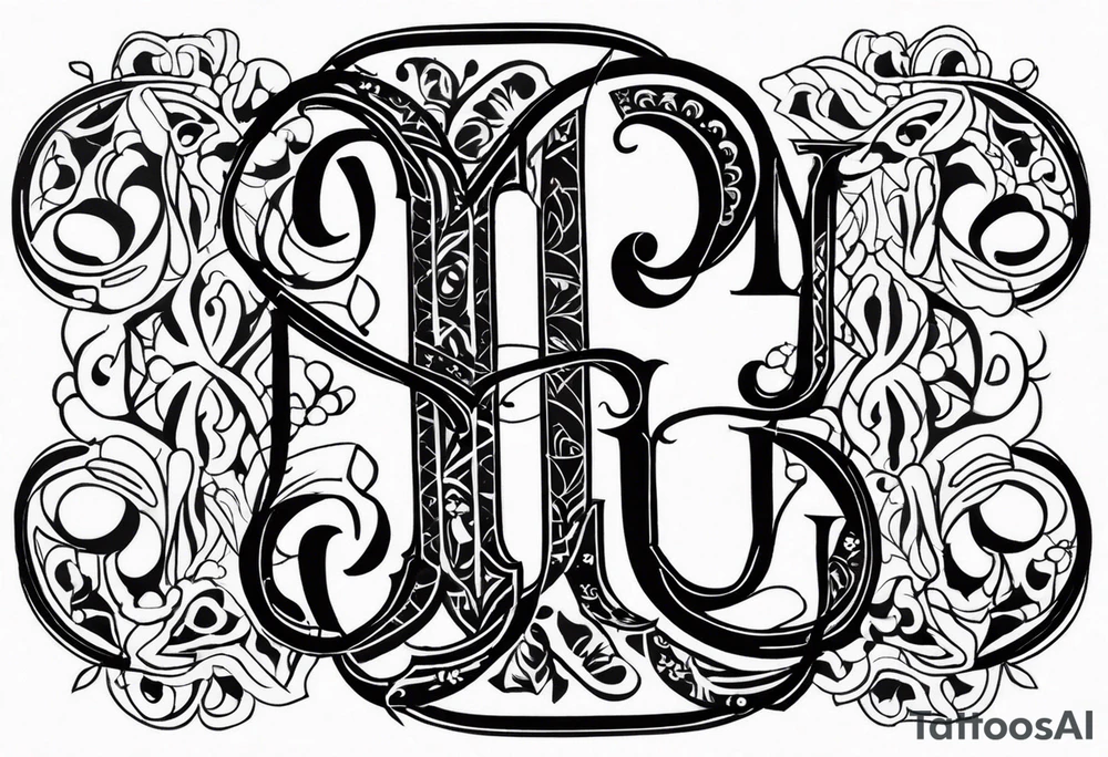 Paring salawaku tattoo combined With Initials MLJ tattoo idea