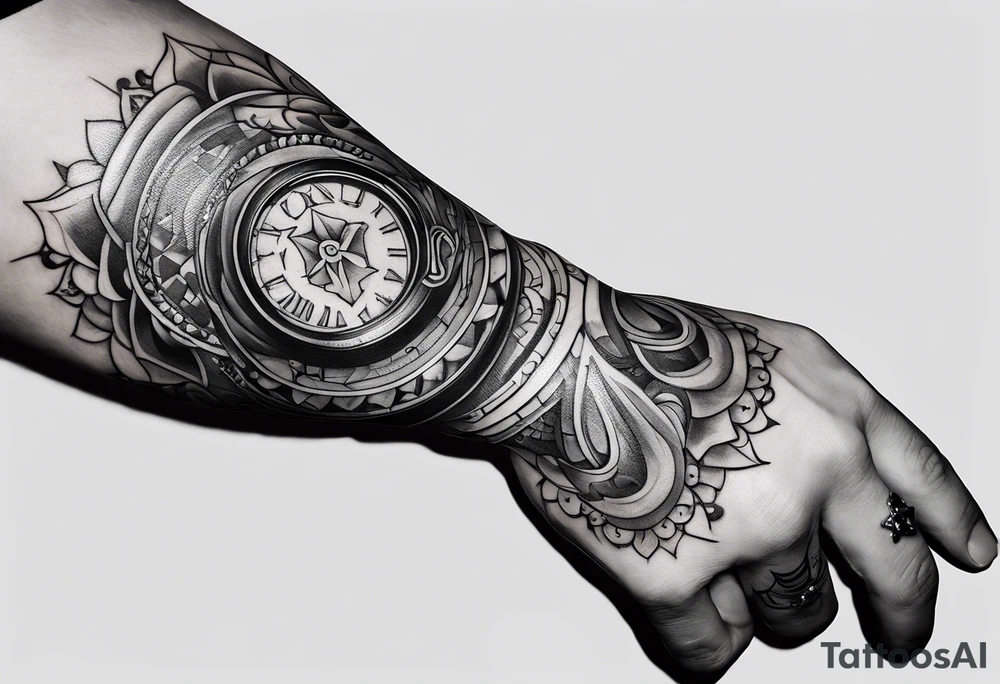 from dishonored game 
bracelet hand tattoo idea