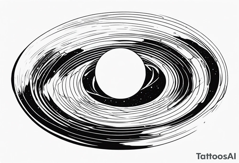 Simple Black hole event horizon tattoo idea
