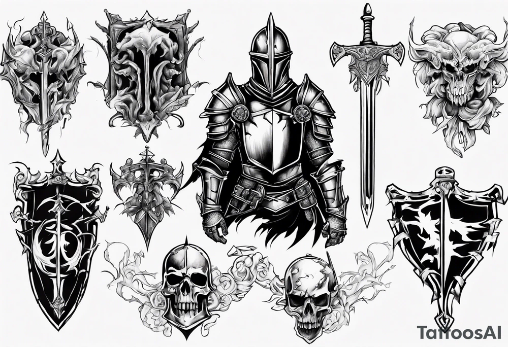 fallen knight tattoo idea