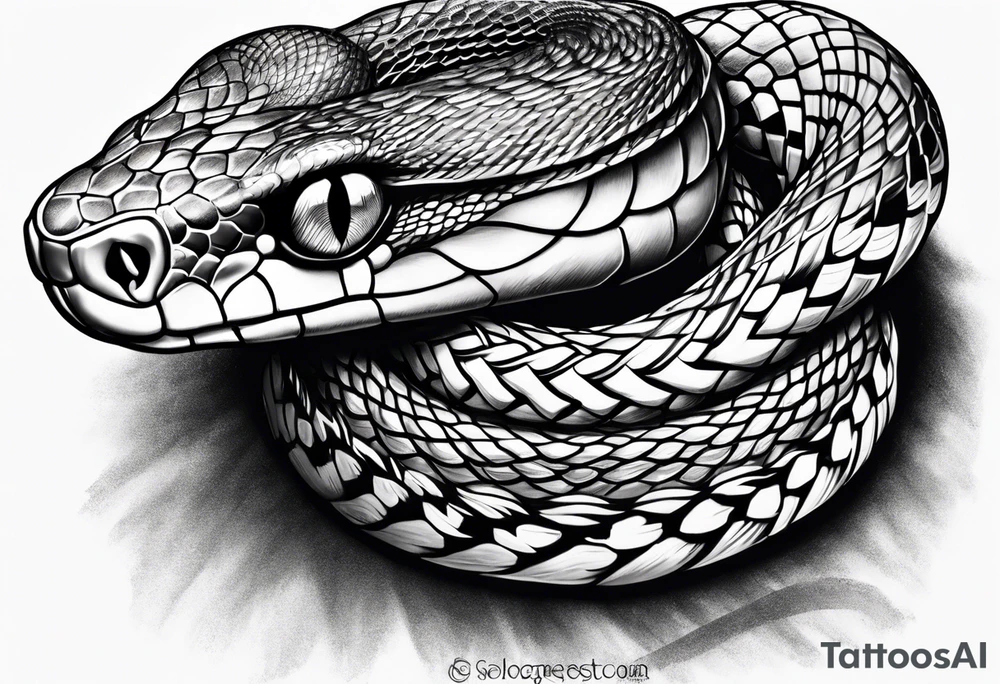 Gentle snake tattoo idea