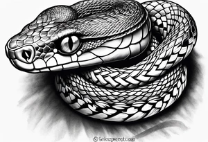 Gentle snake tattoo idea
