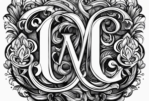 combined letter g and m tattoo idea