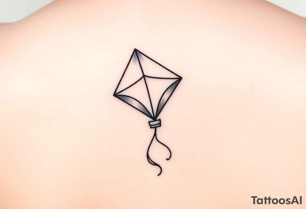 hand letting go kite tattoo idea