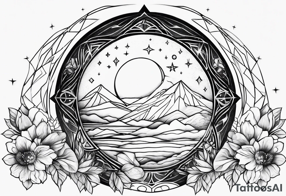 sacred moon tattoo idea