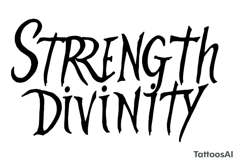 Strength divinity tattoo idea