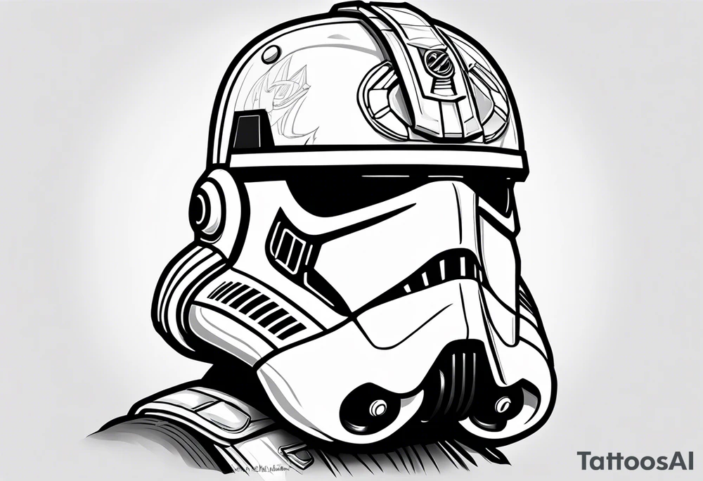 Star Wars, Captain Rex, Pistols drawn, Phoenix Squadron Helmet, tattoo idea