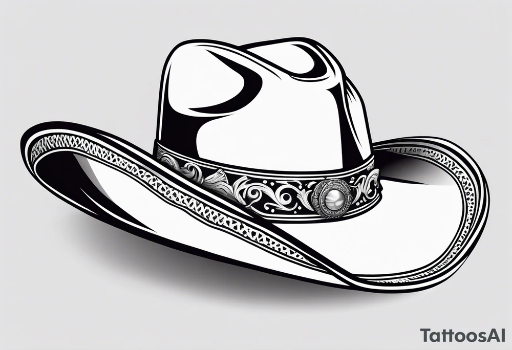 skeleton cowboy hat tattoo idea