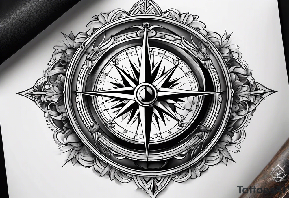 compass tattoo idea