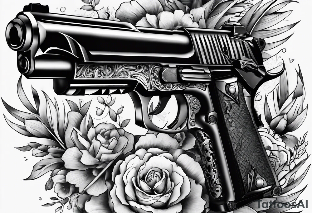 Guns and money tattoo idea