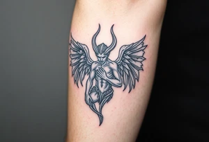 Lucifer as an angel beautiful tattoo idea