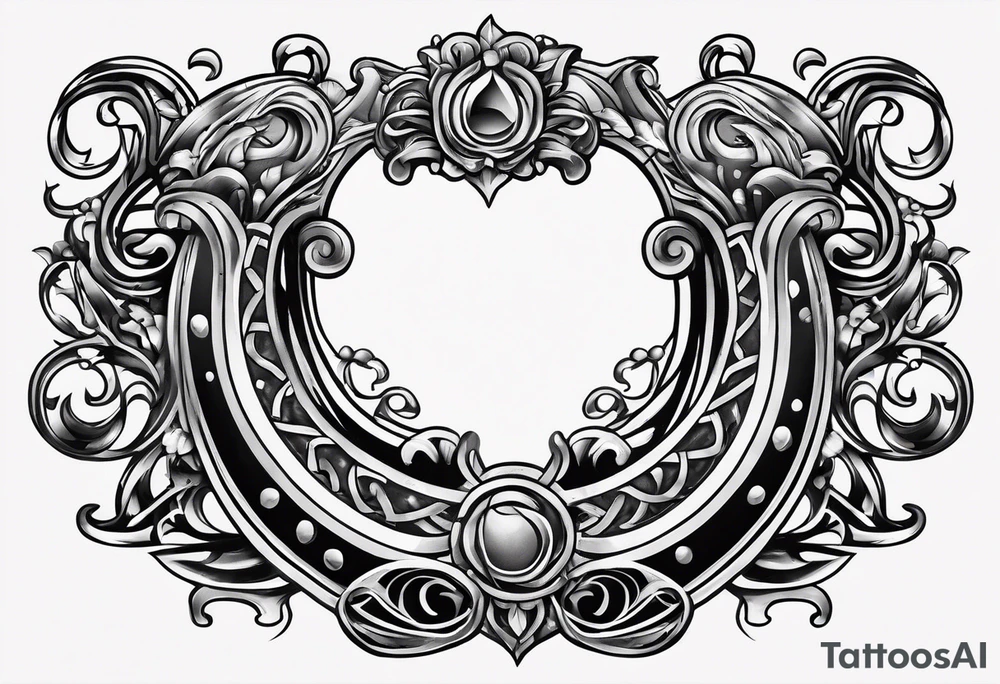 Horseshoe and mud tracks tattoo idea