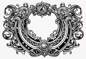 Horseshoe and mud tracks tattoo idea