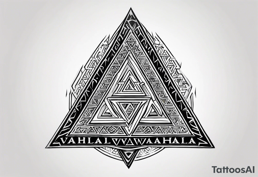 Valhalla sword shield valknut tattoo idea