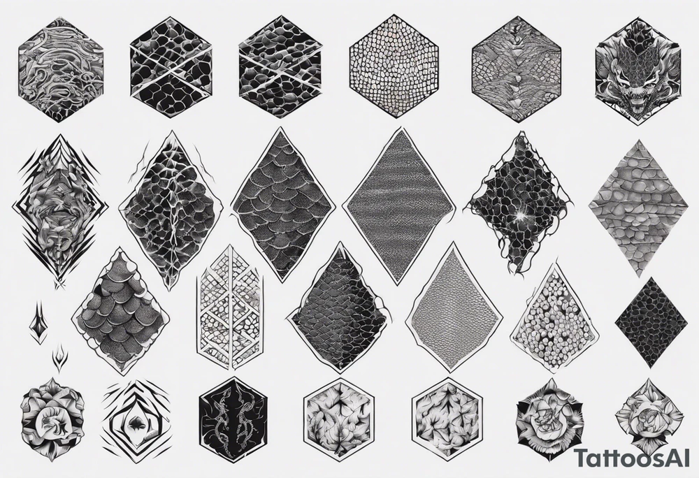 Dragon skin tattoo idea