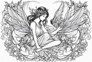 fairy angle tattoo idea