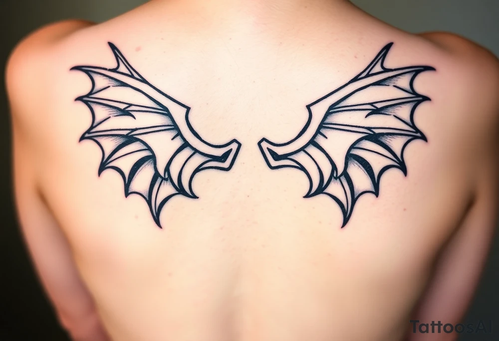 Dragon wings tattoo idea