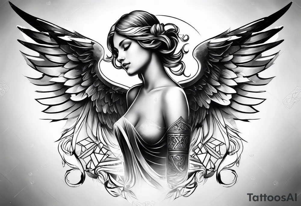 Cool Angel Tattoo for men tattoo idea
