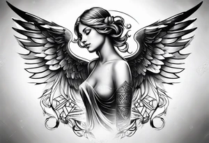 Cool Angel Tattoo for men tattoo idea