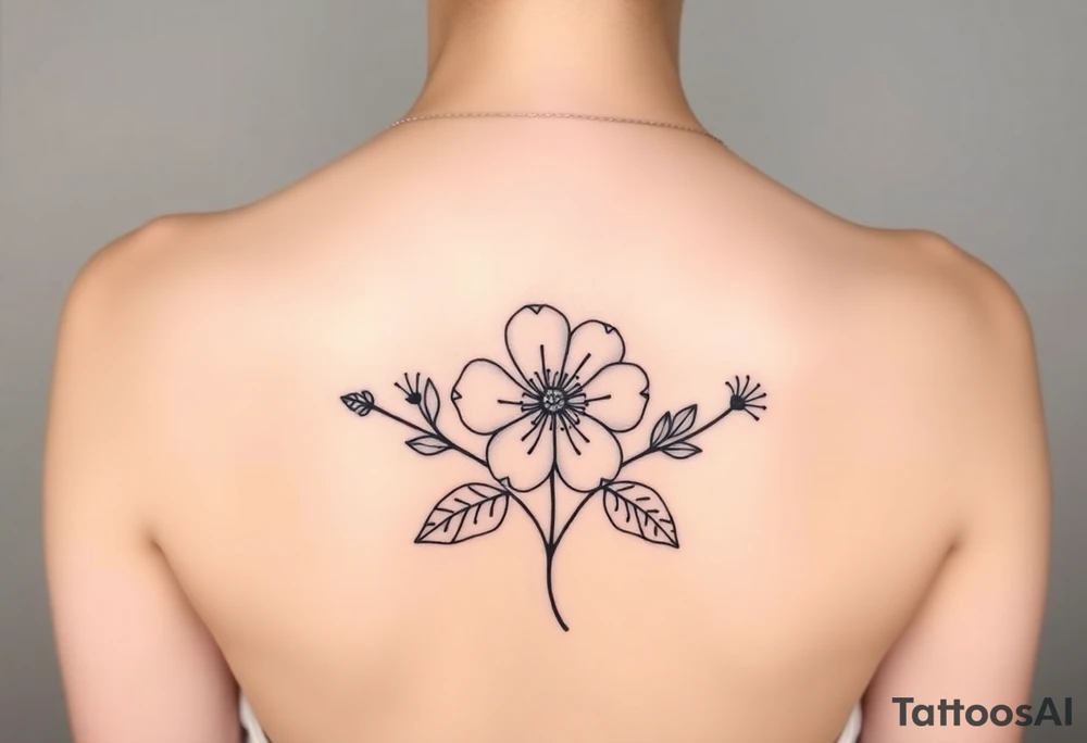 Addiction recovery flower tattoo idea